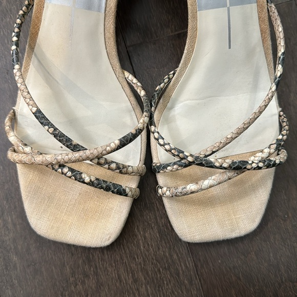 Dolce Vita snake embossed strappy sandals with block heel in size 8 - Picture 5 of 11